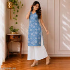 Trending Blue Cut Sleeves Kurti